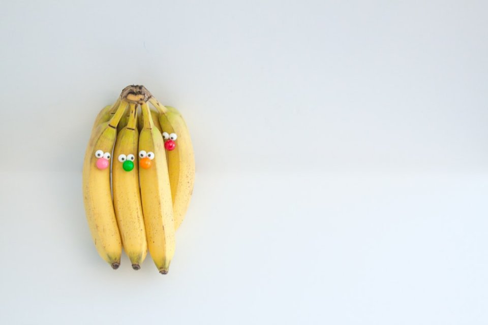Связка забавных бананов пазл онлайн