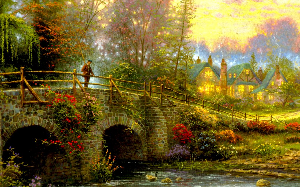 man on the bridge - picture jigsaw puzzle online