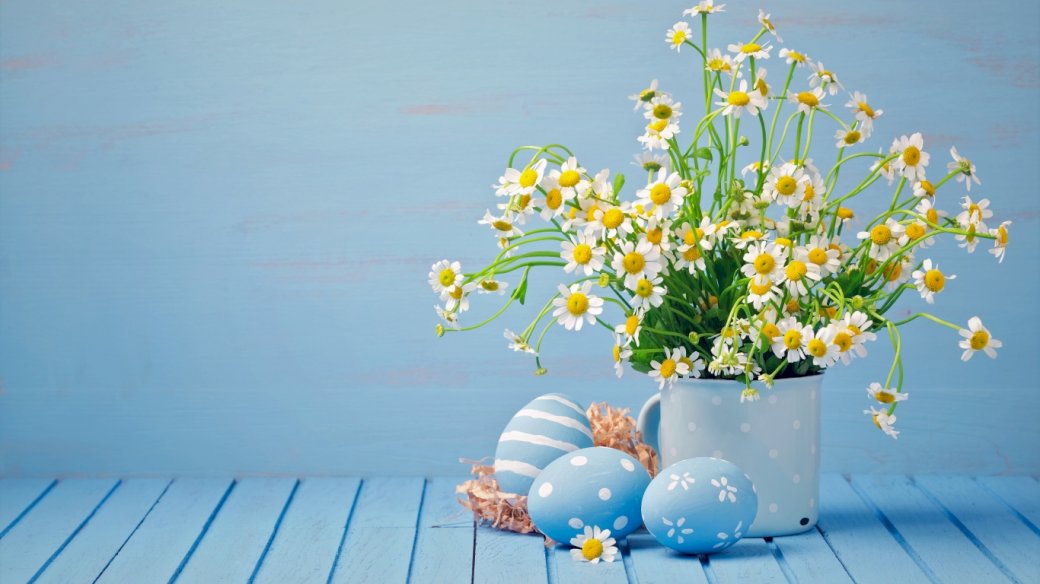 flores, huevos de pascua rompecabezas en línea