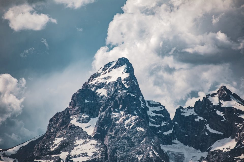 Close-up of rocky peaks as online puzzle