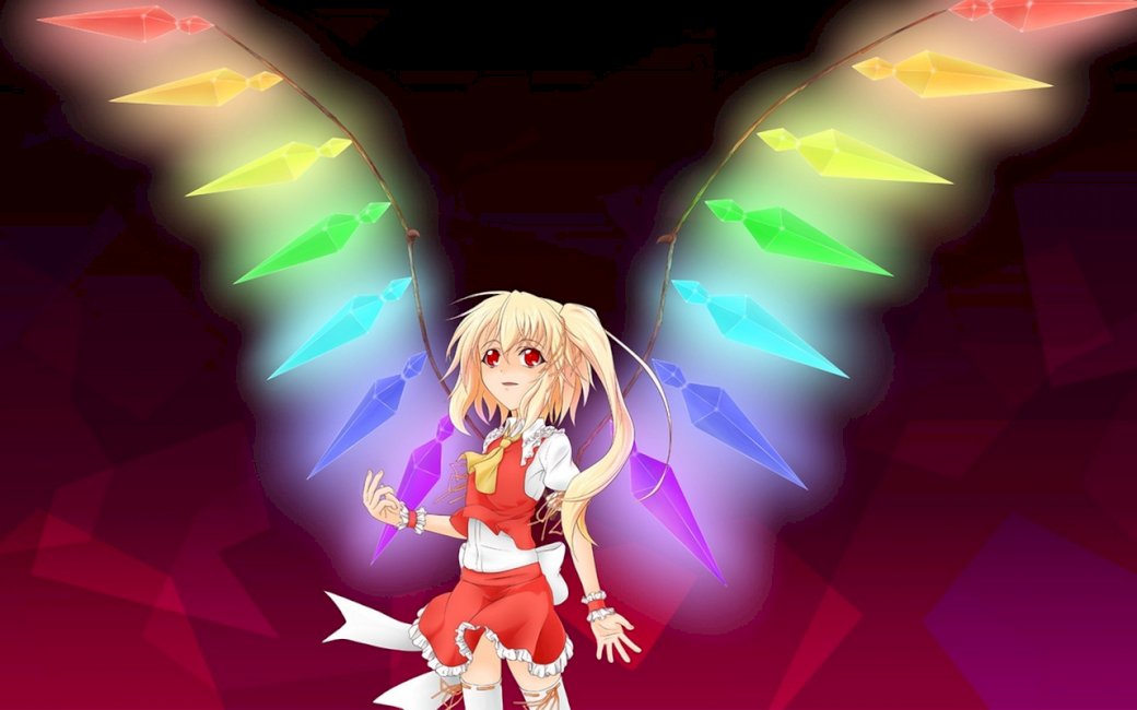 anjo com asas de arco-íris puzzle online