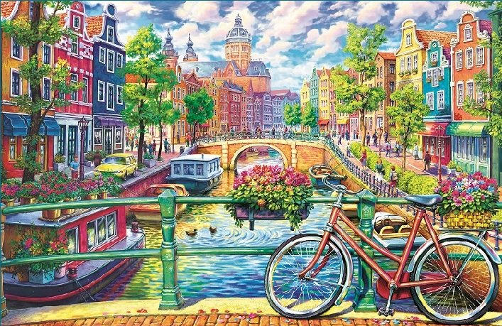 Malované Amsterdam. online puzzle