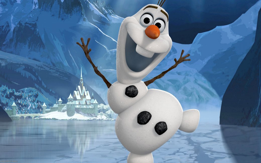 Olaf sněhulák, sníh online puzzle