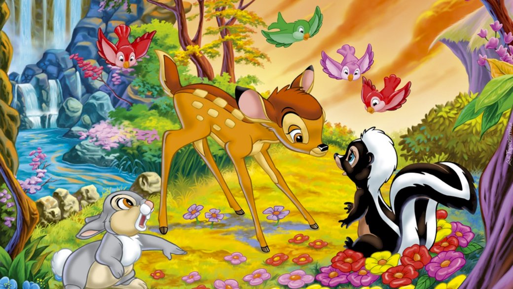 Jelonek Bambi, amigos puzzle online