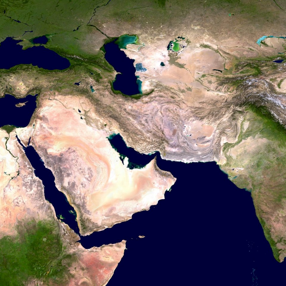 Západní Asie, svět online puzzle