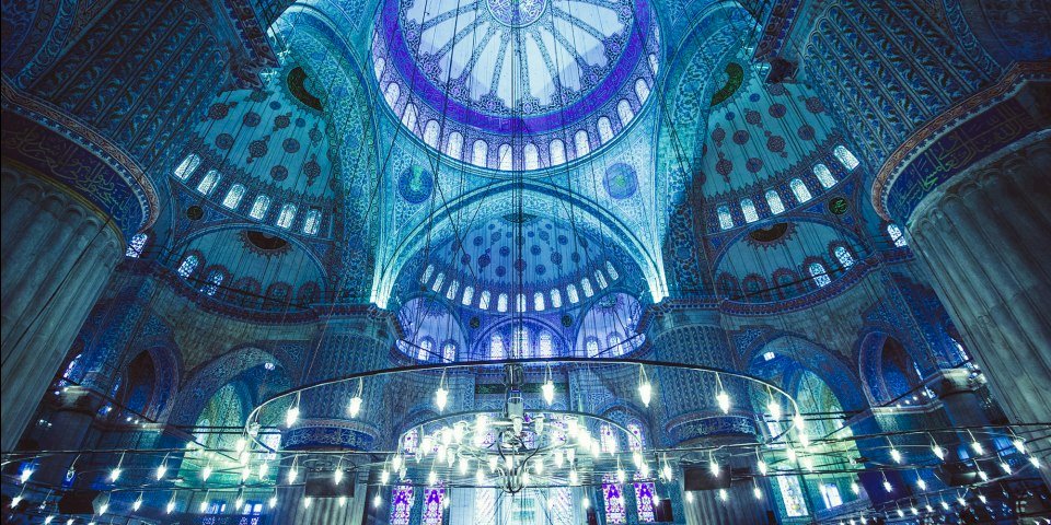 Το μπλε τζαμί παζλ online