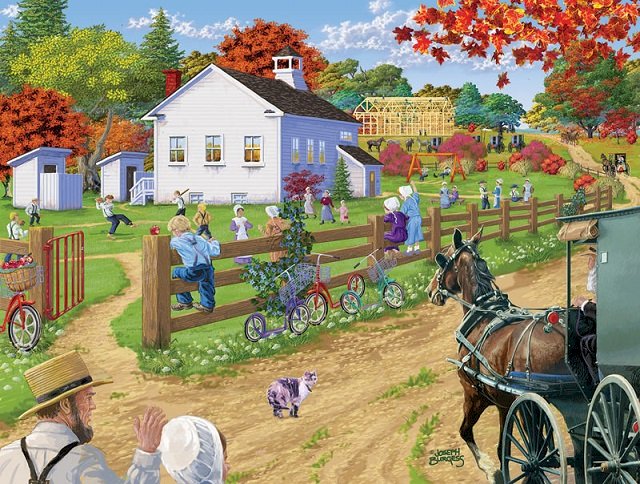 Escuela Amish rompecabezas en línea