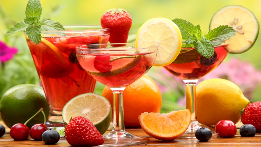 Плодови напитки, плодове онлайн пъзел