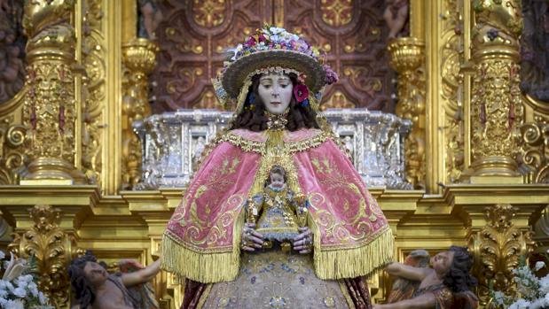 Virgen de el Rocio vestida de pastora rompecabezas en línea