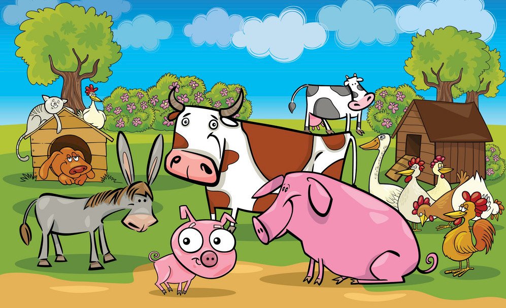 animais rurais puzzle online