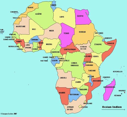 afrika kaart online puzzel