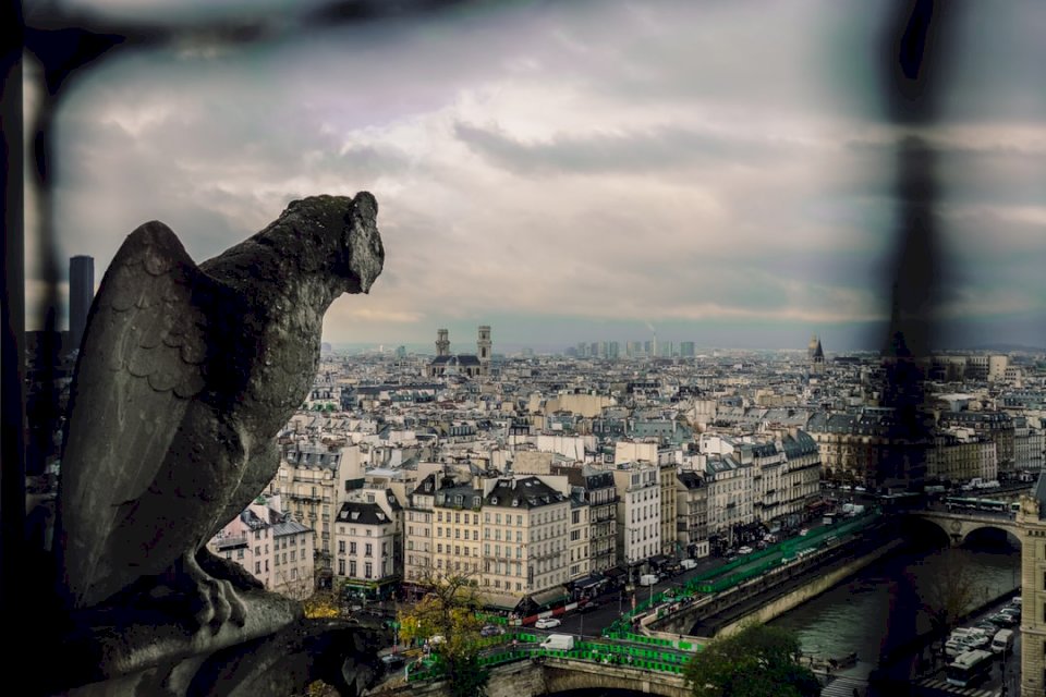 Paříž pohled online puzzle