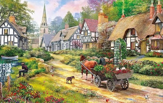 Așezare rurală. puzzle online