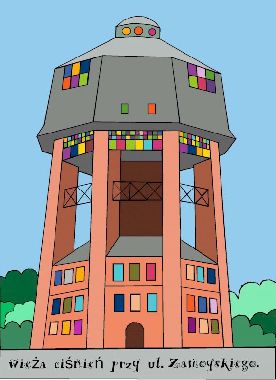 Water tower in Zabrze jigsaw puzzle online