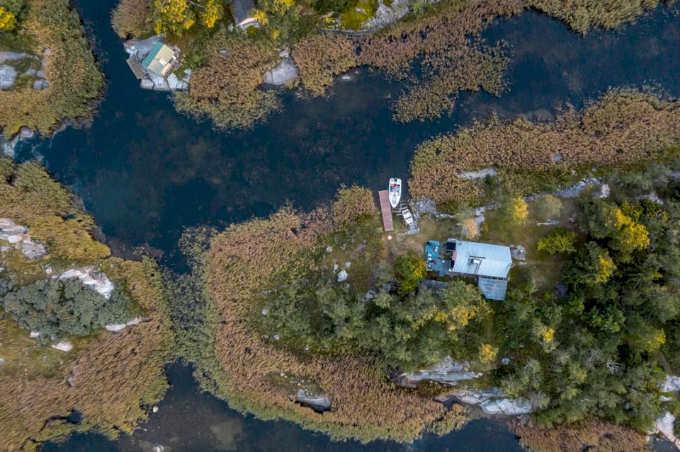 Luchtfoto van een eiland online puzzel