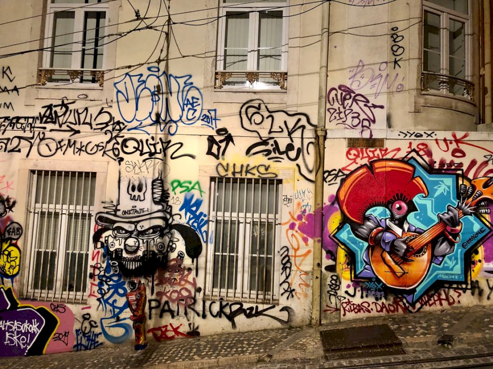 Красочные граффити. пазл онлайн