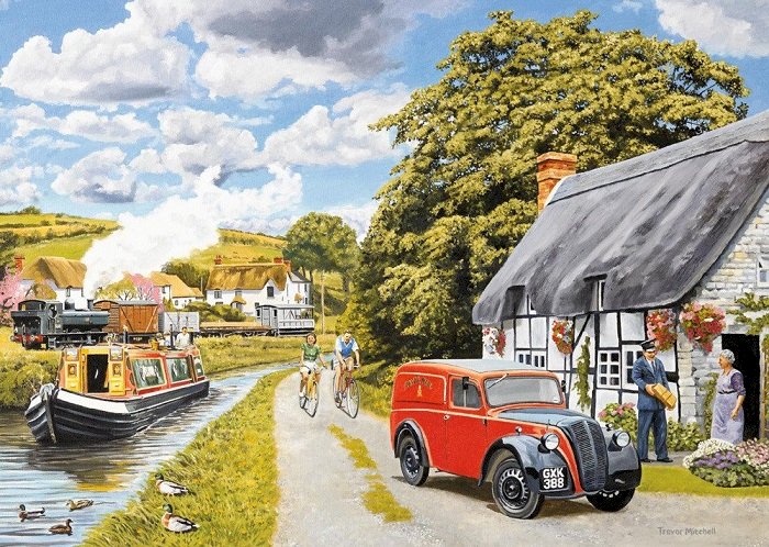 A hut by the river. jigsaw puzzle online