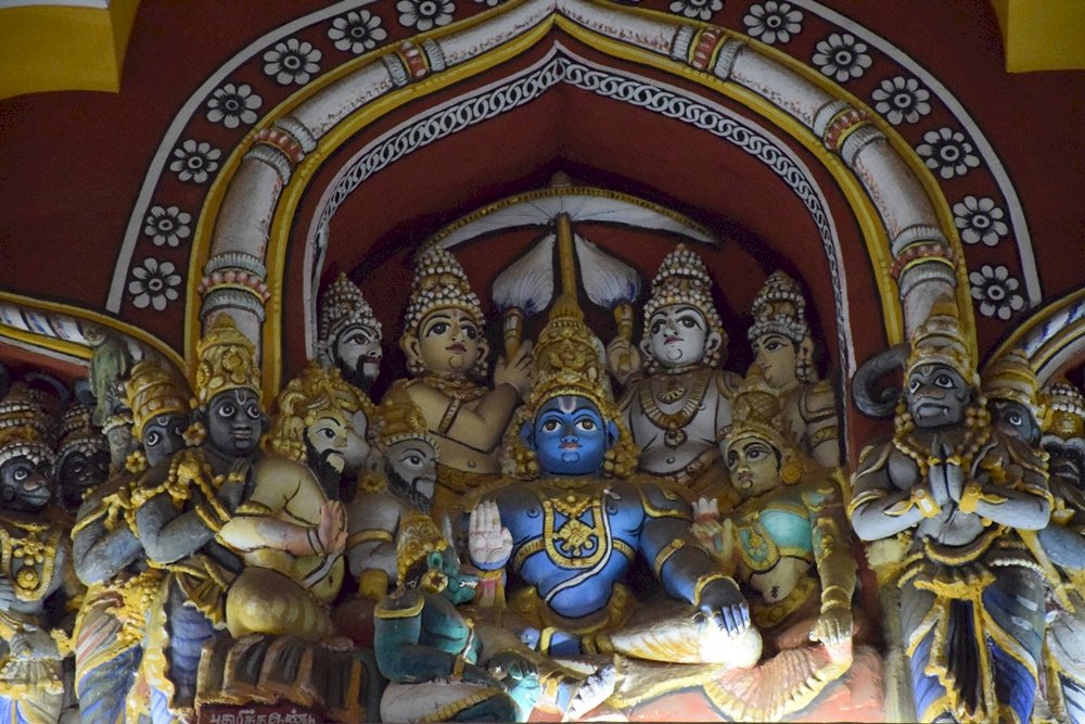 Ινδός ναός στη Νότια Ινδία παζλ online