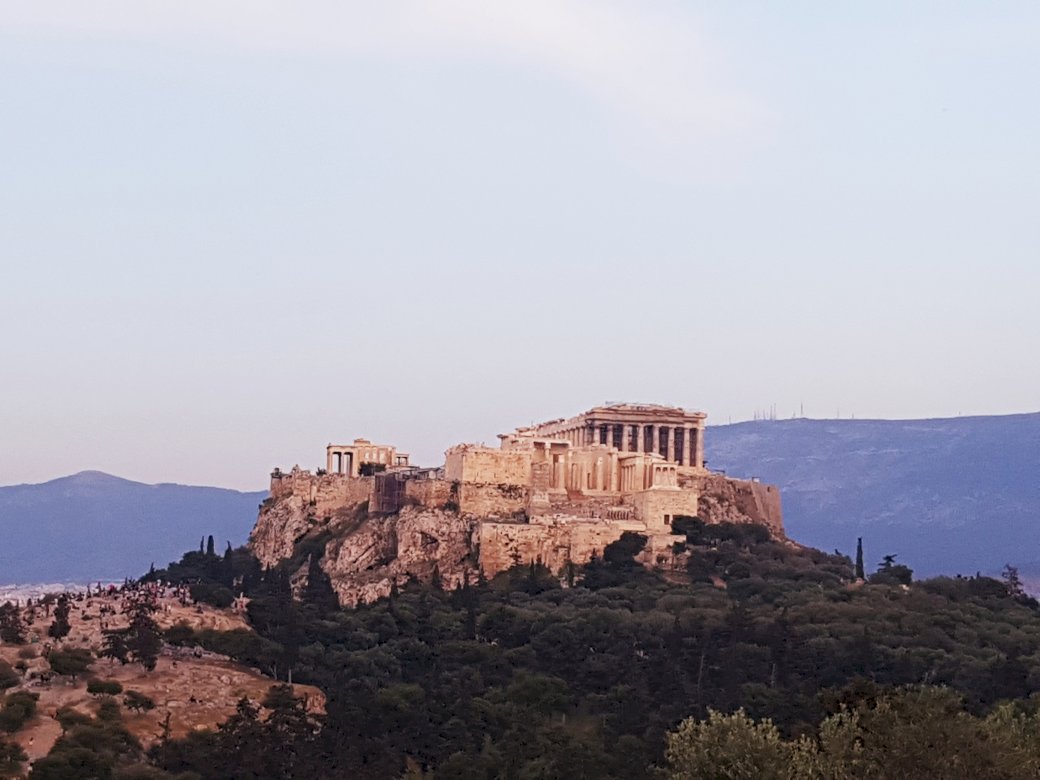 L'acropole d'Athènes pussel på nätet