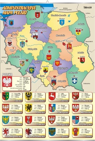 ポーランドの地図 ジグソーパズルオンライン