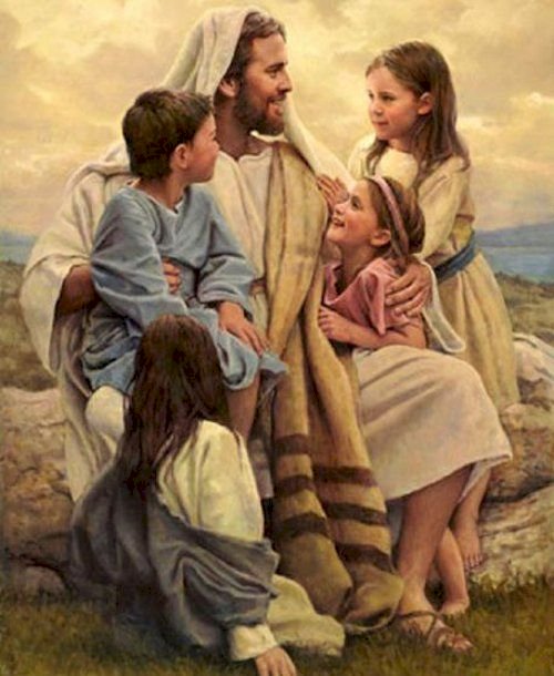 Jesús y niños rompecabezas en línea