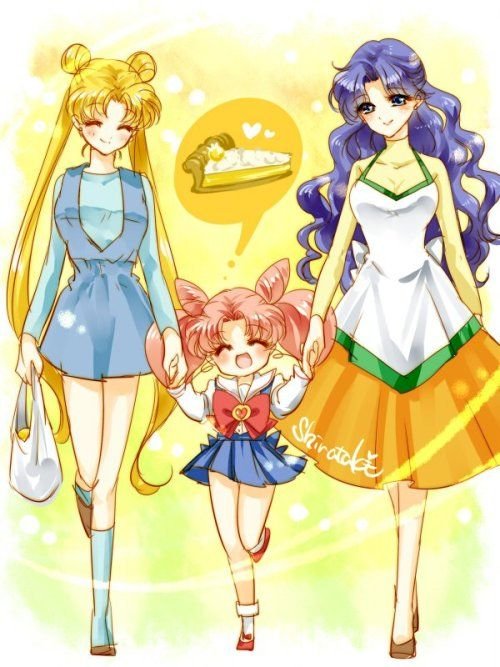 Sailor moon - Tsukino familie online puzzel