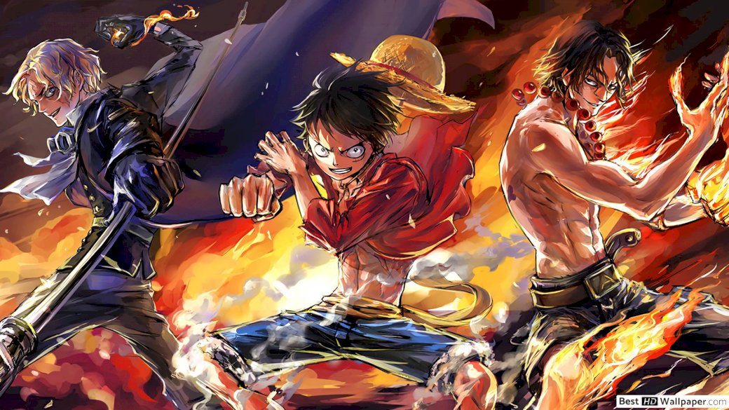 One Piece - Tři bratři, Luffy, Ace, Sabo online puzzle
