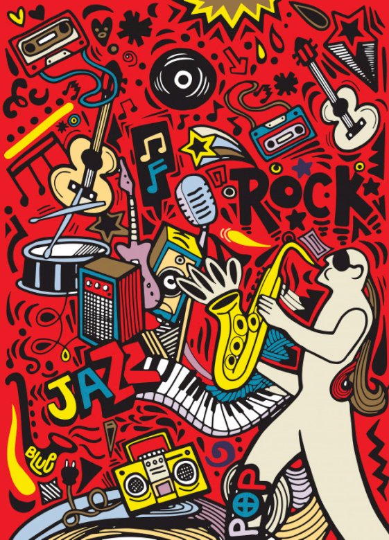 Musik Tribut Poster Online-Puzzle
