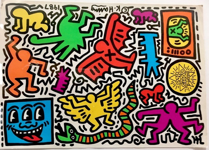 Popový obchod Keitha Haringa v Tokiu online puzzle