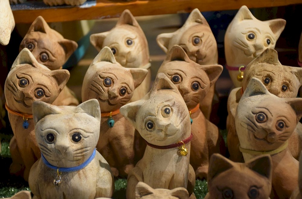 katten in de nachtbazaars van Thailand online puzzel
