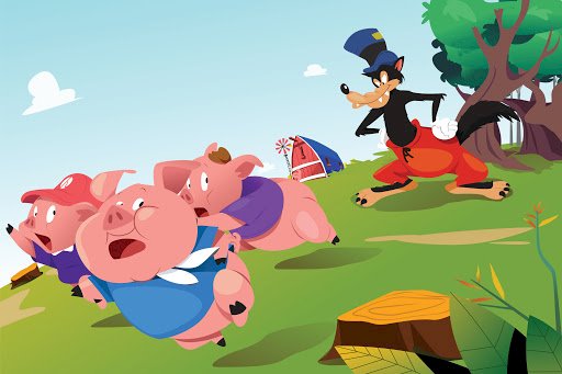 Diset 53146 - Gioco Da Tavolo I 3 Porcellini - Gioco Cooperativo Per Bambini Dai 2 Anni - 11 Pezzi In Legno E Casetta 3D - 1-4 Giocatori