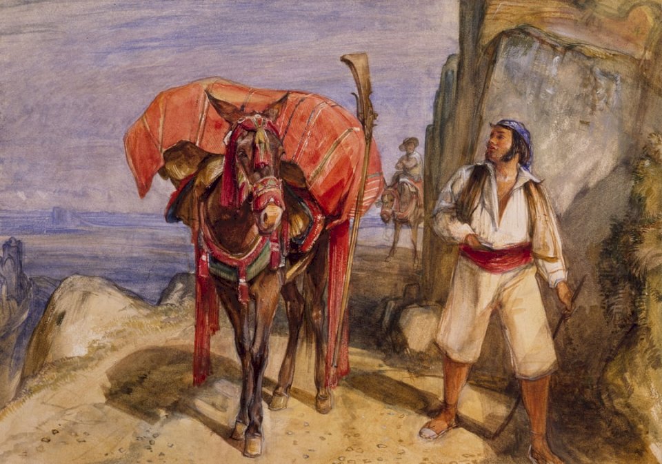 Mule e Muleteer, 1832-1834 quebra-cabeças online