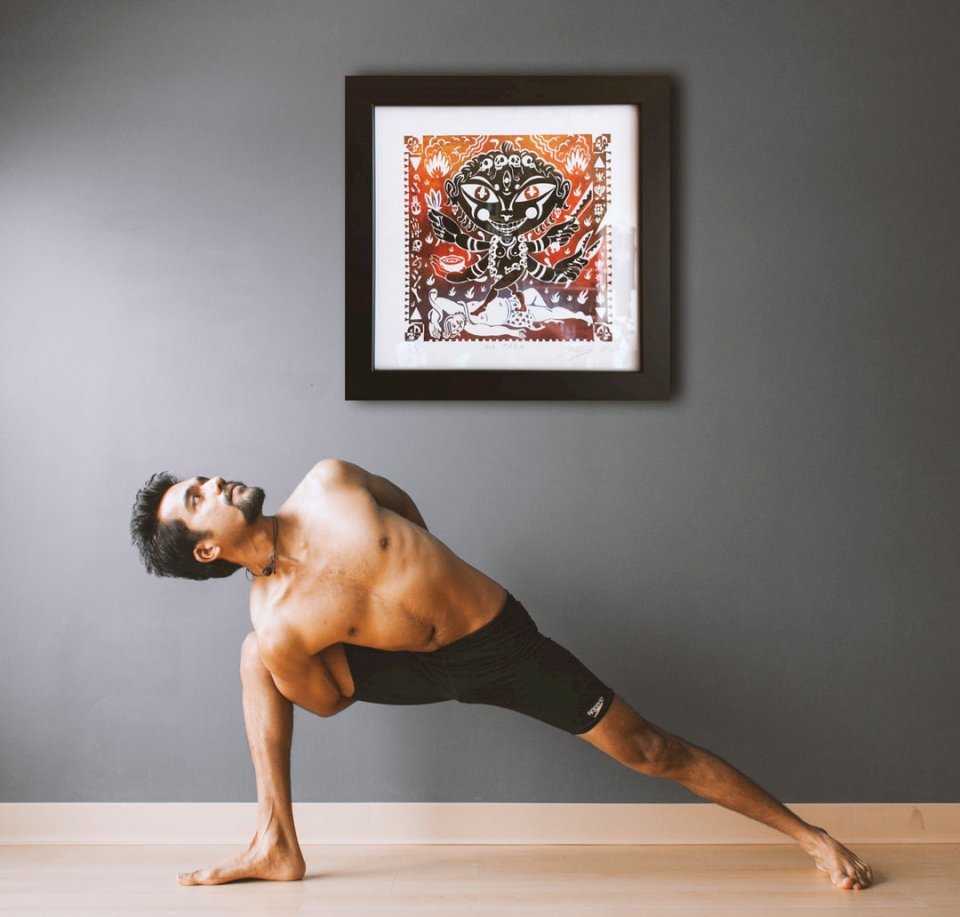Pose de yoga puzzle en ligne