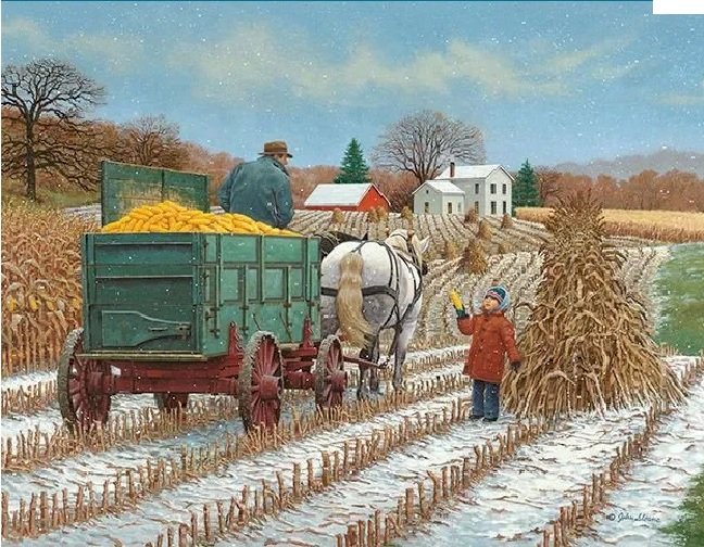 Récolte de maïs. puzzle en ligne