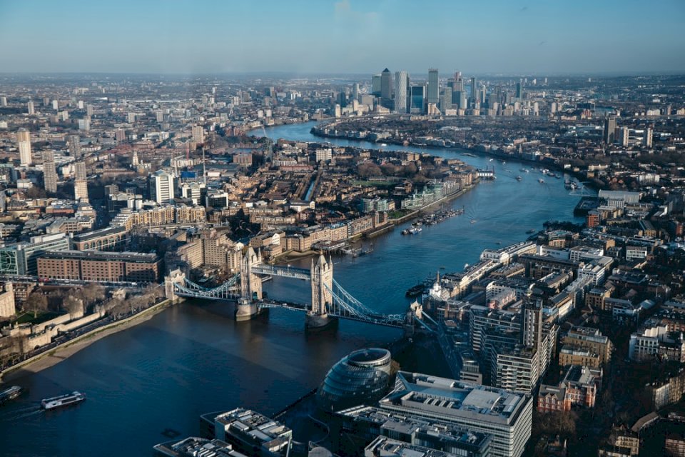 Fantastisk London City-antenn pussel på nätet