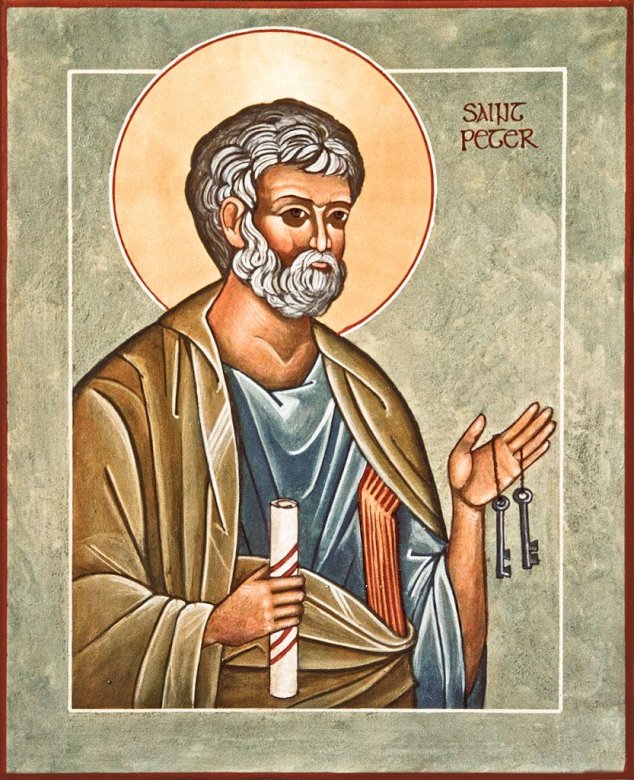 Saint-ikonen Aposteln Peter pussel på nätet