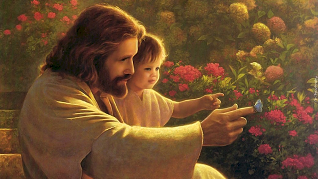 Jesus och barnet pussel på nätet