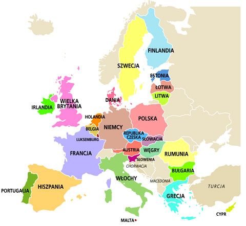 χάρτης της Ευρωπαϊκής Ένωσης online παζλ