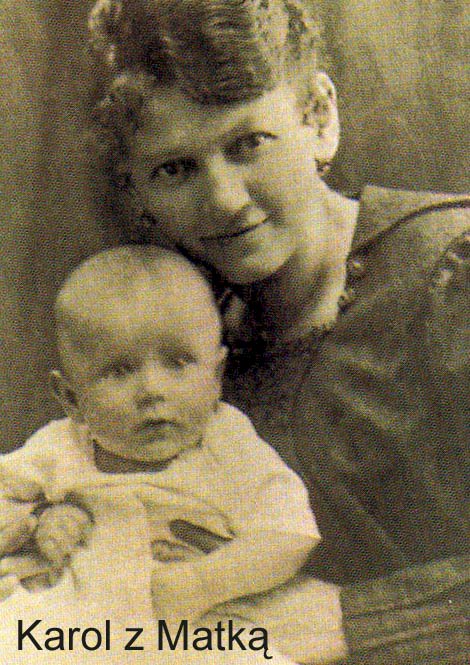Lolek Wojtyła s matkou Emilií skládačky online