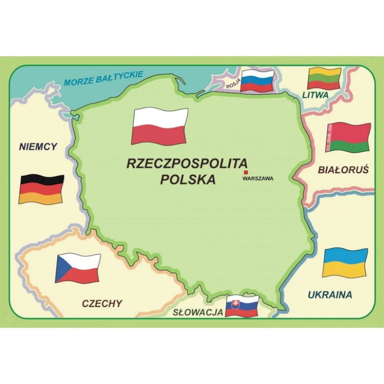 карта Польщі пазл онлайн