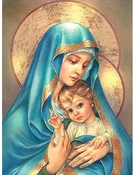 Мария с бебе Исус онлайн пъзел