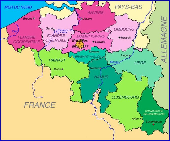 Belgische Karte Online-Puzzle