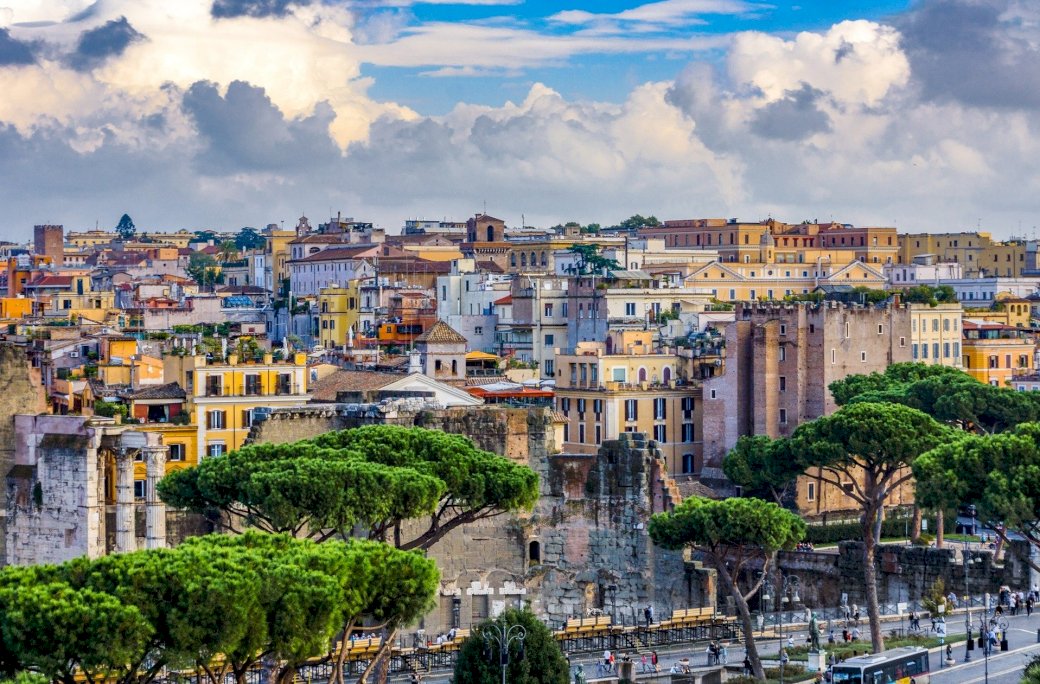 Rom panorama pussel på nätet