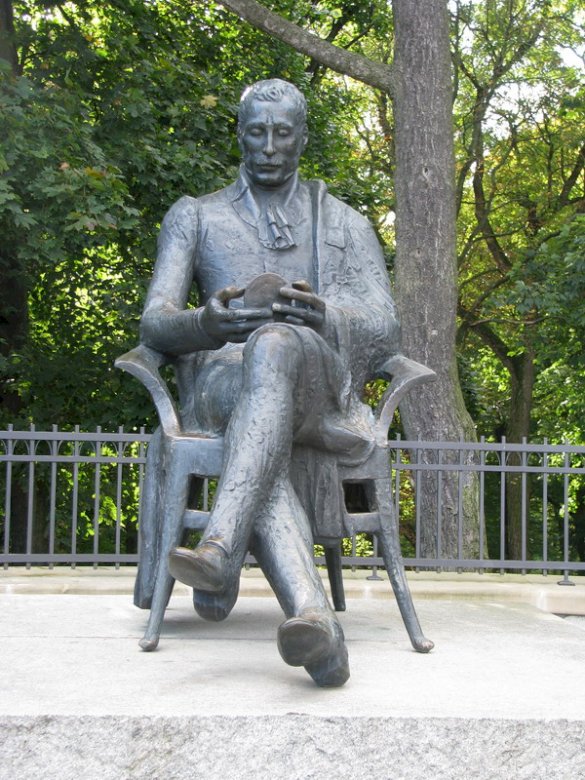 een standbeeld van Zygmunt Krasiński in Opinogóra legpuzzel online