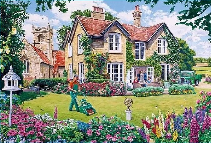 Într-o grădină engleză. jigsaw puzzle online