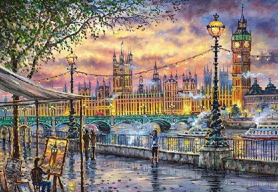 London i målning. pussel på nätet