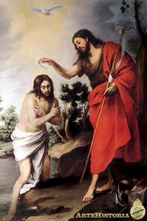 Крещение Иисуса де Мурильо онлайн-пазл