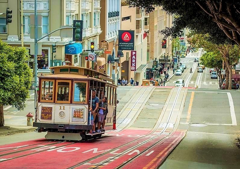 Трамвай линии Сан-Франциско онлайн-пазл