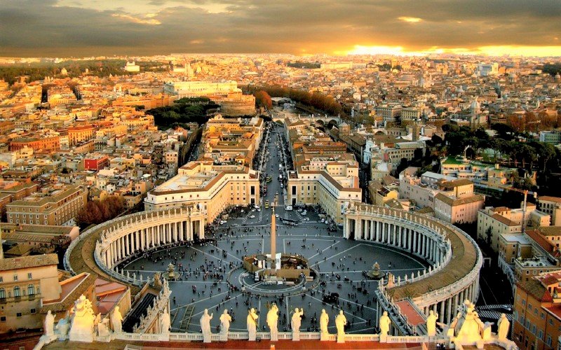 Площадь Святого Петра, Ватикан пазл онлайн