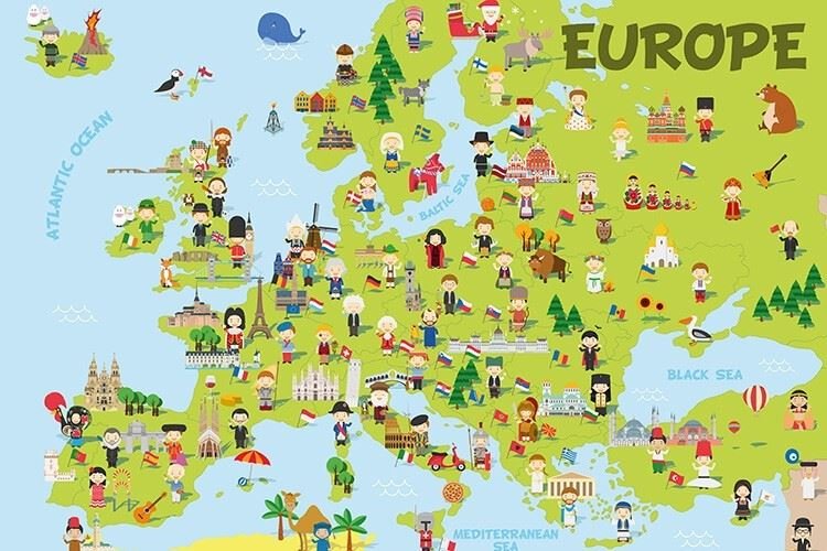 Viajando en Europa rompecabezas en línea